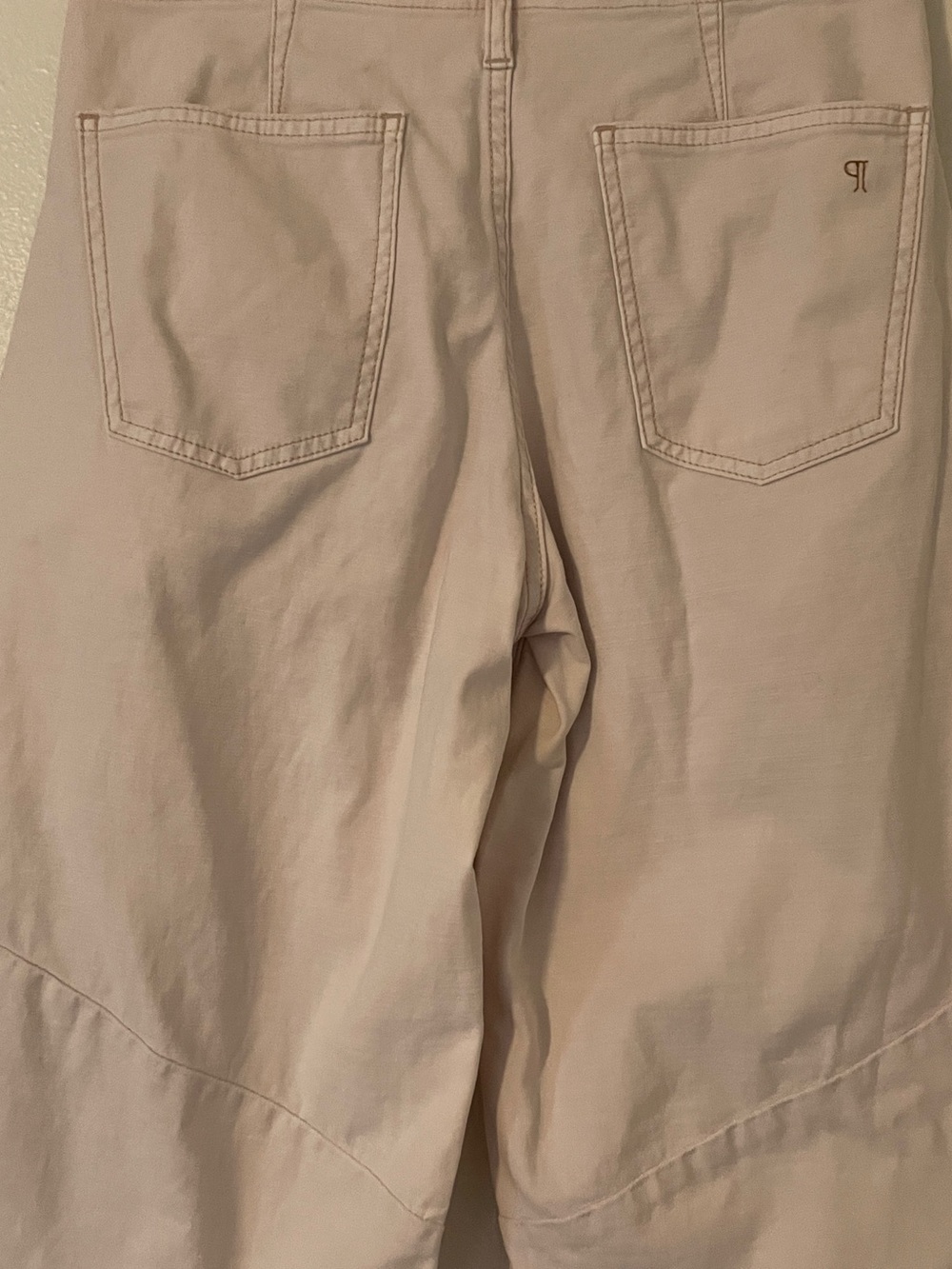 Pilcro Anthropologie Soft Barrel Leg Utility Chino Pants Ecru Crop 27 - Picture 9 of 10